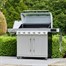 Grillstream Gourmet 6 Burner Barbecue Hybrid Charcoal & Gas BBQ - Stainless Steel (GGH66SS)Alternative Image1