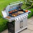Grillstream Gourmet 6 Burner Barbecue Hybrid Charcoal & Gas BBQ - Stainless Steel (GGH66SS)Alternative Image2