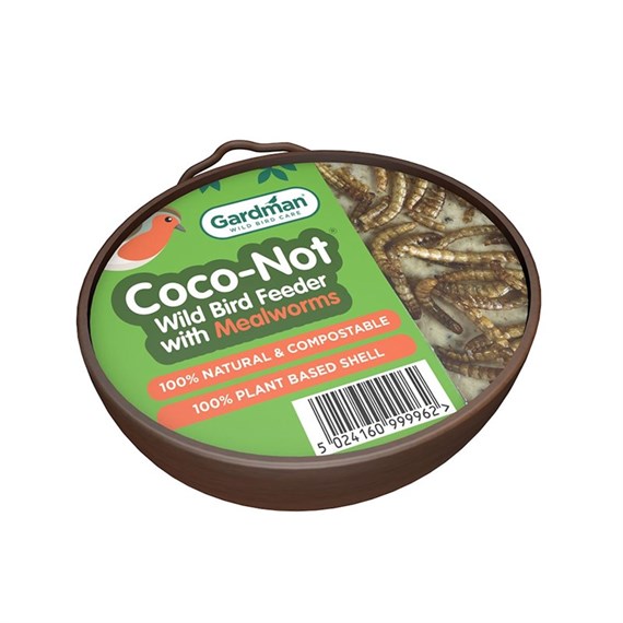 Gardman Coco-Not Mealworm Wild Bird Feeder (A04231)