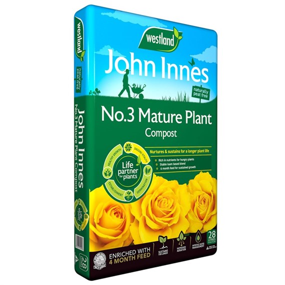 John Innes Peat Free No 3 Mature Plant Compost 28L (10300075)