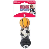 Kong Sport Medium Sports Design Tennis Balls Dog Toy (3 pack) (ABS2)