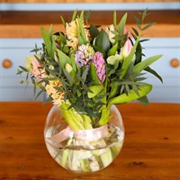Easter Hyacinth and Tulip Hand Tied Bouquet
