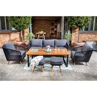 Hartman Eden Lounge Outdoor Garden Furniture Coffee Set in Raven