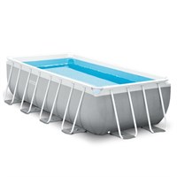 Intex 16ft Rectangular Prism Frame Swimming Pool With Filter Pump & Ladder (26792UK)