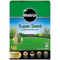 Miracle-Gro Professional Super Seed Drought Tolerant Lawn Grass Seed 1kg Carton (121045)
