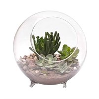 Panacea Large Glass Terrarium Sphere Planter With Feet (82145)