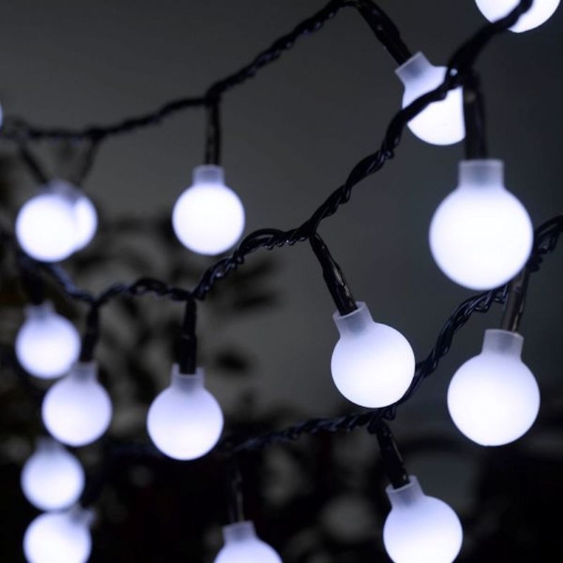Smart Garden 50 White LED Ball Battery String Lights (1922200RP)