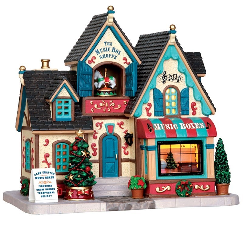 lemax christmas village the music box shoppe building lemax christmas village the music box shoppe building