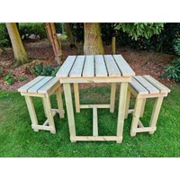 Churnet Valley Bar Stool Wooden Outdoor Dining Seat (BB101) DIRECT DISPATCH