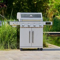 Grillstream Gourmet 4 Burner Barbecue Hybrid Charcoal & Gas BBQ - Stainless Steel (GGH46SS)