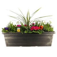 Planted Estate Window Box 30 Inch Outdoor Bedding Container - Spring