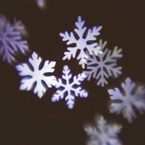 Projected Snowflakes on Wall