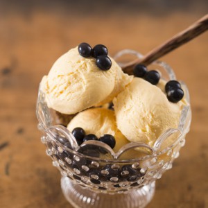 PopaBall Blueberry Bubbles on Ice Cream