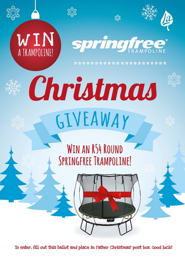 Springfree Trampoline Christmas Giveaway Flyer