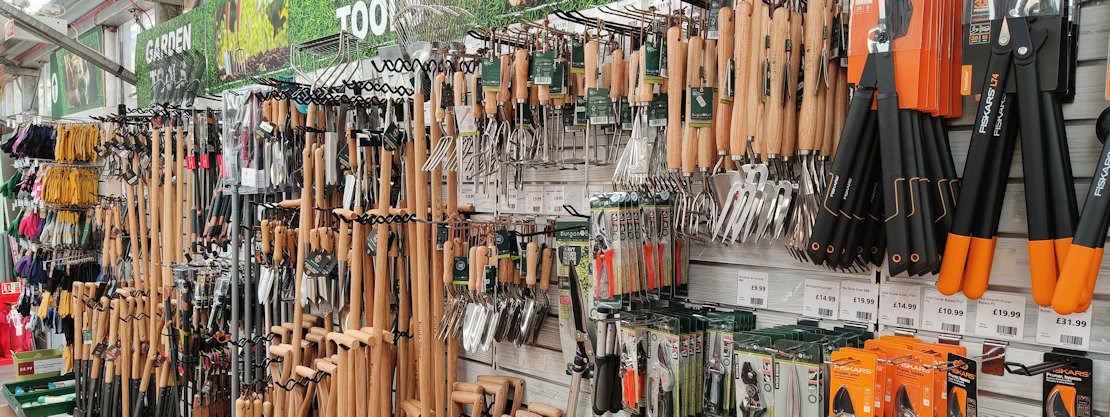 Longacres Shepperton tool department and essential gardening equipment