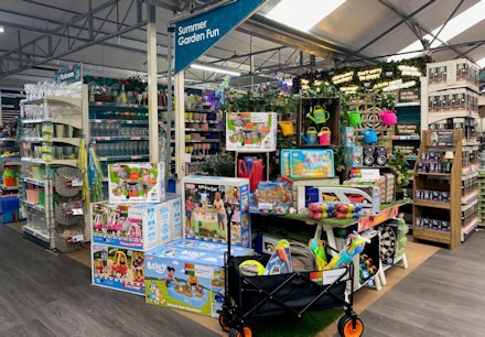 Longacres Bourne Valley outdoor garden kids games department for summer time