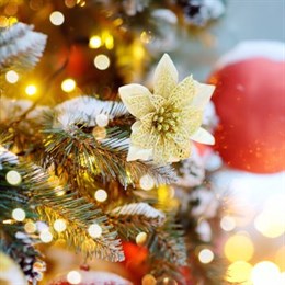 Christmas Artificial Flowers & Pick