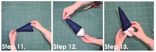 Images showing steps 11 to 13