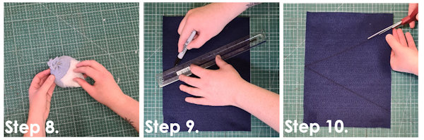 Images showing steps 8 to 10