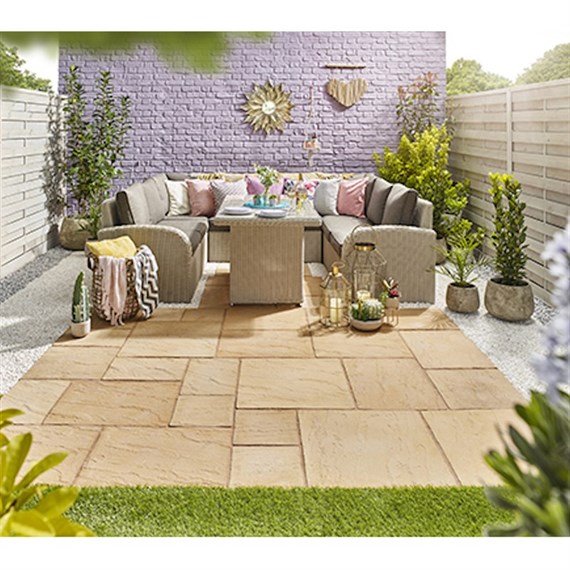 Kelkay Paving Abbey Random Patio Kit York Gold (8583YG)