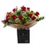 12 Long Stem Red Roses & Gypsophila Hand Tied BouquetAlternative Image3