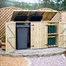 Garden Village 2 Wheelie Bin - 2 Recycle Box Combination Chest - Direct DispatchAlternative Image2
