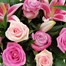 Pink Rose & Lily Cut Flower Handtied BouquetAlternative Image1