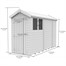 Flat Pack Apex Wooden Garden Shed Direct DispatchAlternative Image3
