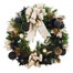 Artificial Christmas Decorated Door Wreath 24 Inches  - Black and Gold Alternative Image