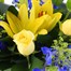Baby Boy Yellow & Blue Cut Flower Handtied BouquetAlternative Image1