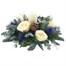 Blue and Silver Christmas Candle Floral Arrangement Alternative Image