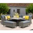 Bramblecrest Hampshire Shadow Square Modular Outdoor Garden Furniture Set with Benches (X24WHSSQC3CJ)Alternative Image1