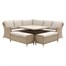 Bramblecrest Hampshire Walnut Square Modular Outdoor Garden Furniture Set with BenchesAlternative Image5