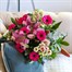 Cerise Lily & Gerbera Hand Tied Floral BouquetAlternative Image2