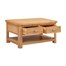 Papaya Chatsworth Oak Interior Furniture Coffee Table With 2 Drawers (110-06)Alternative Image4