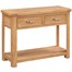 Papaya Chatsworth Oak Interior Furniture Console Table With 2 Drawers (110-13) Alternative Image