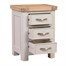 Papaya Chatsworth Painted Interior Furniture Bedside With 3 Drawers (84-23)Alternative Image3