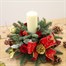 Christmas Gold & Red Posy with Candle Alternative Image
