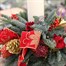 Christmas Gold & Red Posy with Candle Alternative Image