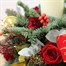 Christmas Gold & Red Posy with Candle Alternative Image