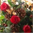 Christmas Red Velvet Rose Hand Tied Floral BouquetAlternative Image1