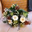 Christmas White and Green Berry Hand Tied Floral Bouquet Alternative Image