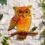Creekwood Glass Wall Art Owl 26x33cm (43139)Alternative Image1