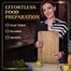 Deer & Oak Organic Bamboo Reversible Chopping Board with Sloped Compartments Alternative Image