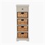 Devonshire Putty Pine Wood 1 Drawer 4 Basket Interior Furniture Unit Alternative Image