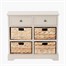 Devonshire Putty Pine Wood 2 Drawer 4 Basket Interior Furniture Unit Alternative Image