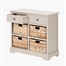 Devonshire Putty Pine Wood 2 Drawer 4 Basket Interior Furniture Unit Alternative Image