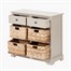 Devonshire Putty Pine Wood 2 Drawer 4 Basket Interior Furniture Unit Alternative Image