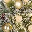 Edelman 45cm Green Frosted Pre Lit Artificial Burlap Christmas Tree with Gold Baubles & Pine Cones (1183906) Alternative Image