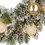 Edelman 45cm Green Frosted Pre Lit Artificial Christmas Wreath with Gold Baubles & Pine Cones (1183904) Alternative Image